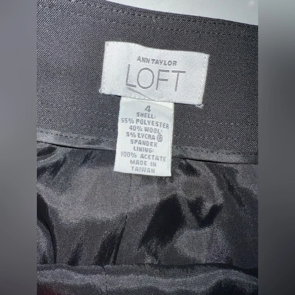 Loft Black Wool Work Slacks - Picture 2 of 3